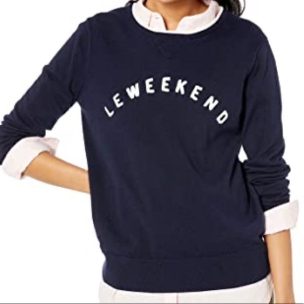 J. Crew Navy Crew Neck Sweater